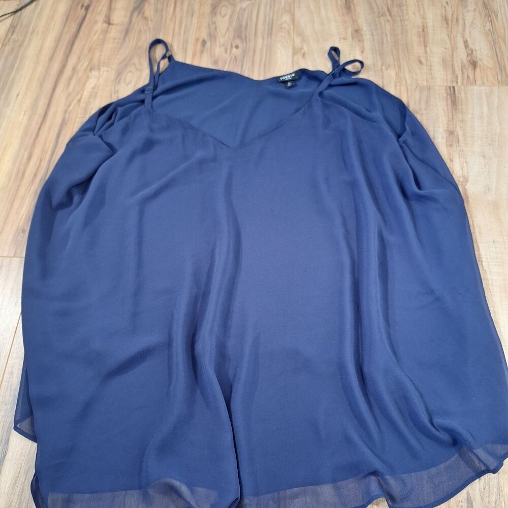 Torrid Sophie blue spaghetti strap blouse size 5/5X